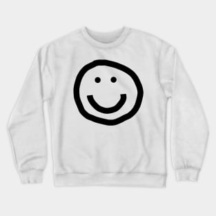 Round Face Black Line Crewneck Sweatshirt